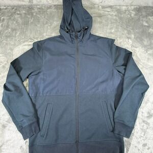 American Eagle Men's Navy Knit Hooded Lightweight Jacket Size XLT